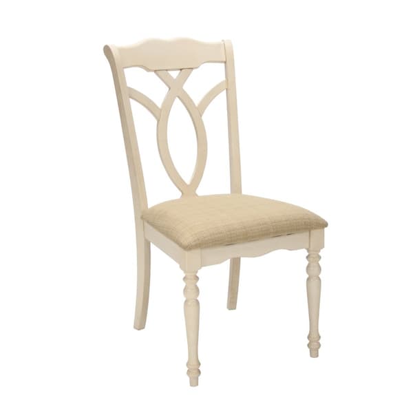 Tuoli LILY, kangasverhoiltu istuin, kumipuurunko, beige/valkoinen