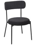 Miniatyrbilde 4 av 9: Sett med 2 Barstoler Hvit Boucle Svart Stålben Moderne Design Spisestue sitteplasser