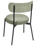 Miniatyrbilde 6 av 9: Sett med 2 Spisestuestoler Lysegrønn Boucle Svart Stålben Moderne Design Sitteplasser i Spisestuen