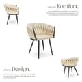 Miniatyrbild 3 av 11: Set matsolar Astano i sammet, knutdesign - sand, Uppsättning om 6
