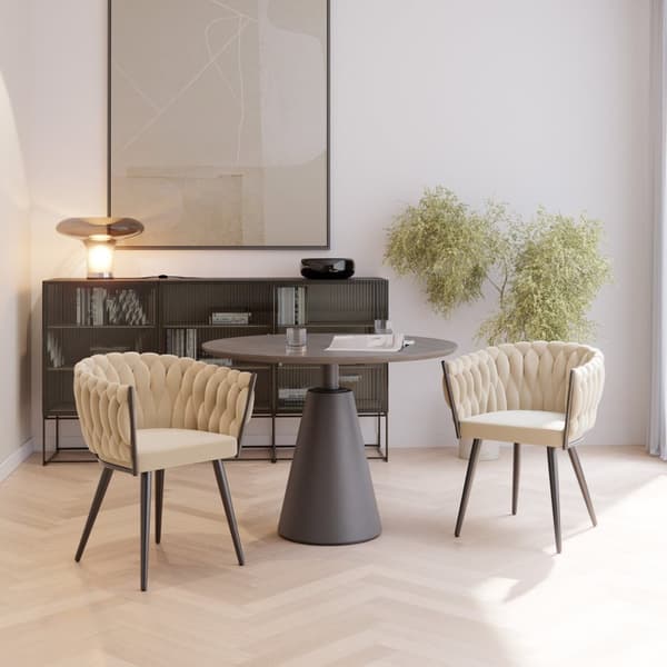 Set matsolar Astano i sammet, knutdesign - sand, Uppsättning av 2