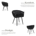 Miniatyrbild 3 av 11: Set matsolar Astano i sammet, knutdesign - svart, Uppsättning om 4