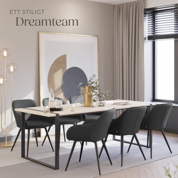 Marilyn Stol, vadderad - antracit/svart, per styck