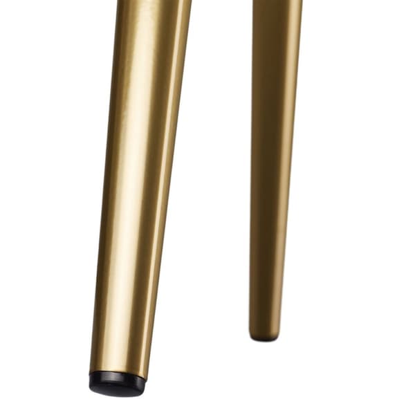 Stol Marilyn, fløjl, polstret - grå/guld,Sæt med 6 stk.