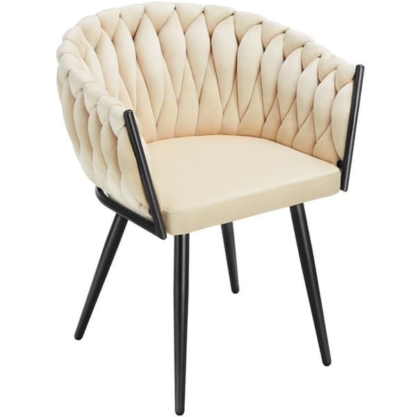 Spisebordsstole Astano velour - sand,Sæt med 2 stk.