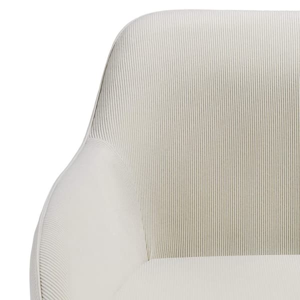 Stol Marilyn, fløjl, polstret - creme/sort,pr. stk.