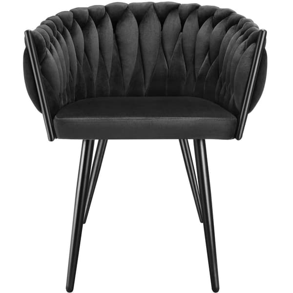 Spisebordsstole Astano velour - sort,Sæt med 6 stk.