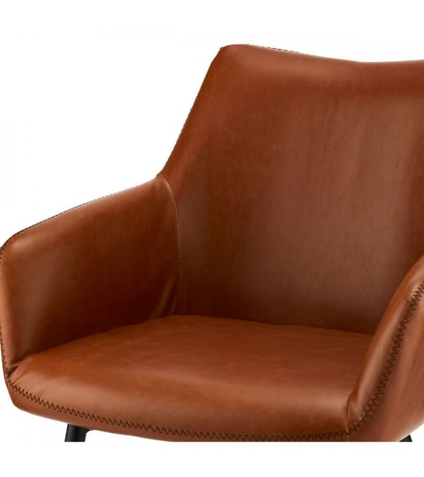 Rootz-ruokailutuolisarja - Pehmustettu tuoli - Mukavat istuimet - Ergonominen muotoilu, tyylikäs ulkonäkö, helppo huoltaa - keinonahka - 56 cm x [syvy
