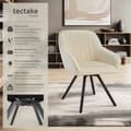 Miniatyrbild 2 av 11: Roterbar stol Snug i sammet, vadderad - creme, per styck