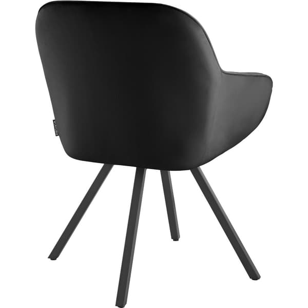 Drejelig velour stol Snug, polstret - sort,pr. stk.
