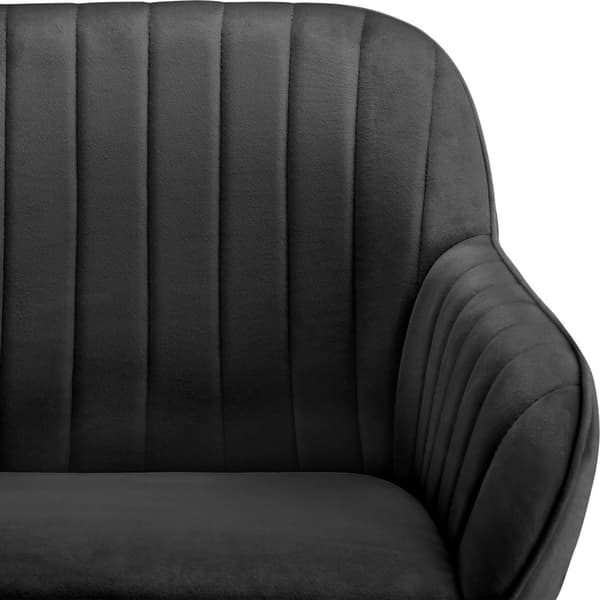 Drejelig velour stol Snug, polstret - sort,pr. stk.