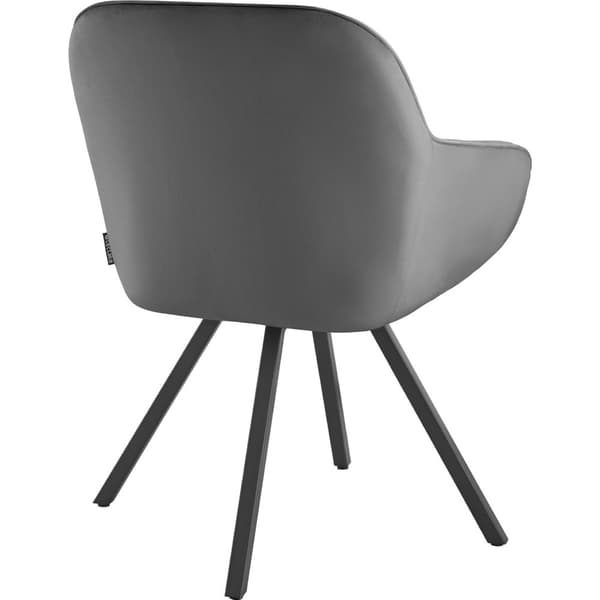 Drejelig velour stol Snug, polstret - grå,pr. stk.