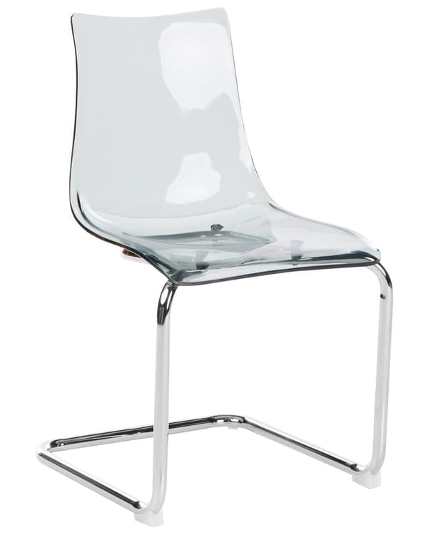 Matstolar 2 st Transparent Svart Plastsits Metallben Stolar