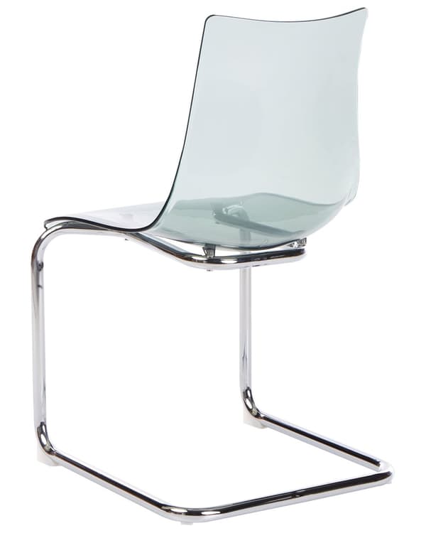 Matstolar 2 st Transparent Svart Plastsits Metallben Stolar