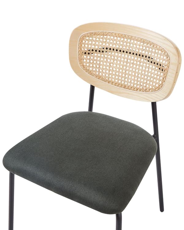 Spisebordsstol Træ Sæt af 2 Spisestole med Metalben Moderne Spisestuestol Retro Design Stole til Spisebord
