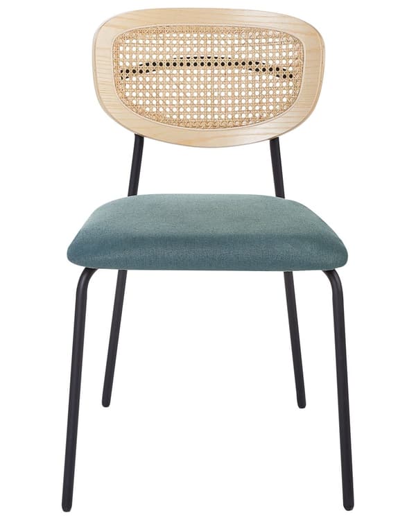 Spisebordsstol Træ Sæt af 2 Spisestole med Metalben Moderne Spisestuestol Retro Design Stole til Spisebord