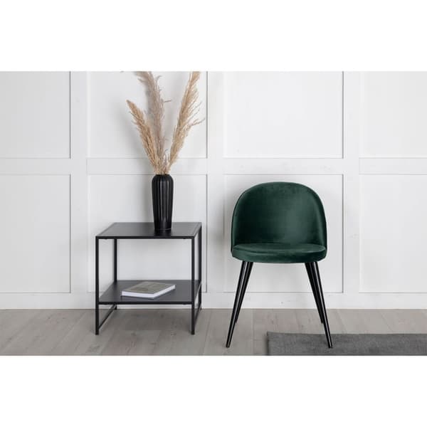 2 x Skagen spisestuestoler velour grønn,svart.