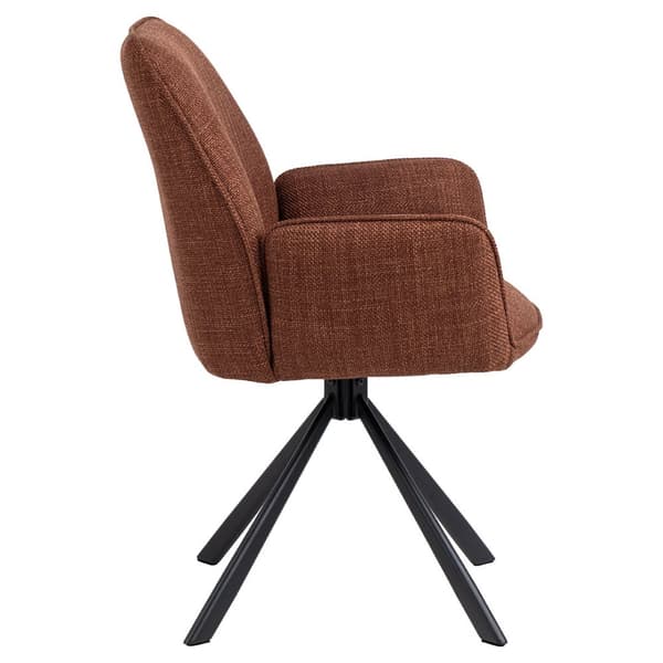 2 x Glenda matstol med armstöd snurrfunktion orange.