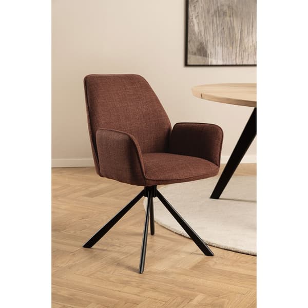2 x Glenda matstol med armstöd snurrfunktion orange.