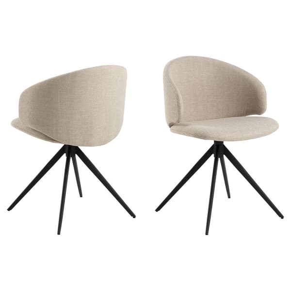 Ella spisestuestoler dreiefunksjon beige.