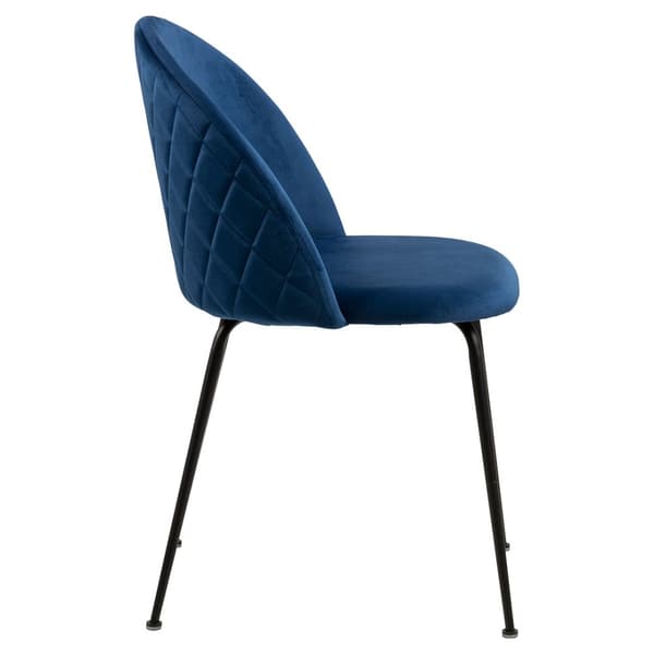 2 x Louise spisestuestoler velour blå.