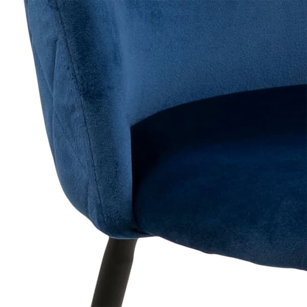 2 x Louise spisestuestoler velour blå.