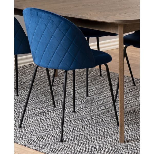 2 x Louise spisestuestoler velour blå.