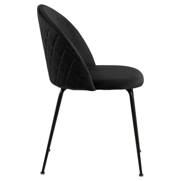 2 x Louise spisestuestoler velour svart.