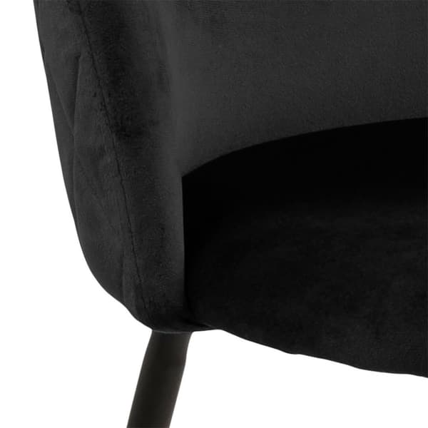 2 x Louise spisestuestoler velour svart.