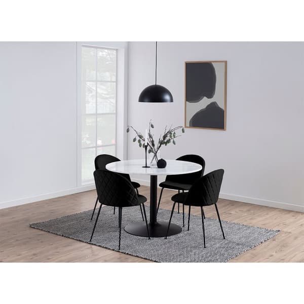 2 x Louise spisestuestoler velour svart.