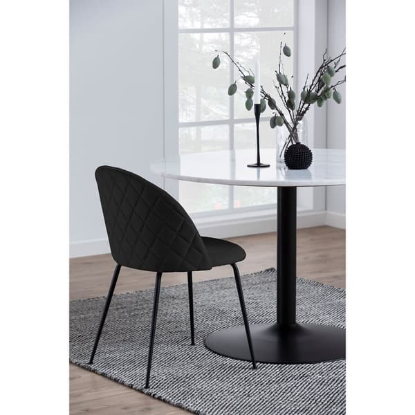 2 x Louise spisestuestoler velour svart.
