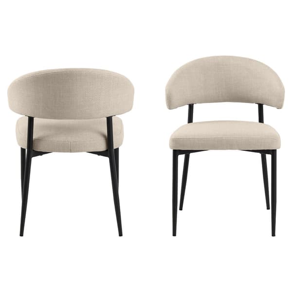 2 x Edina spisestuestoler beige.