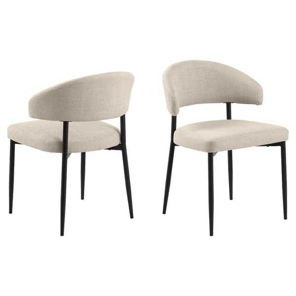 2 x Edina spisestuestoler beige.