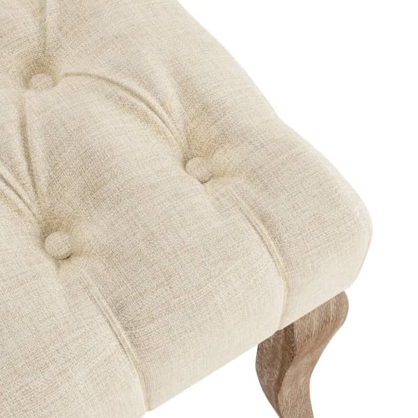 spisebordsstole 6 stk. hør-look stof beige