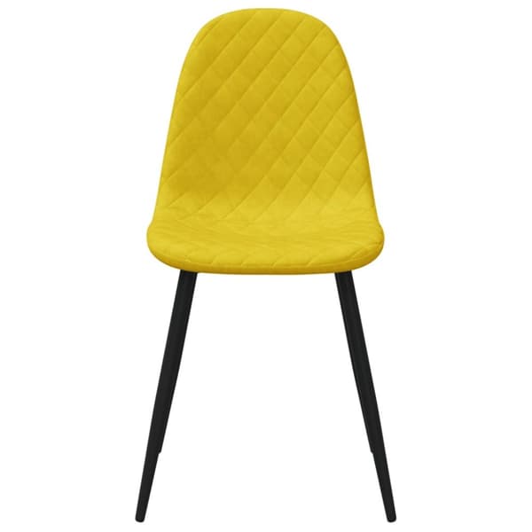 spisebordsstole 4 stk. velour sennepsgul