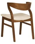 Miniatyrbilde 6 av 9: Sett med 2 spisestoler Beige Lyst tre Polyester Kryssfiner Gummitre Armlener Retro og moderne stil Spisestue Kjøkken