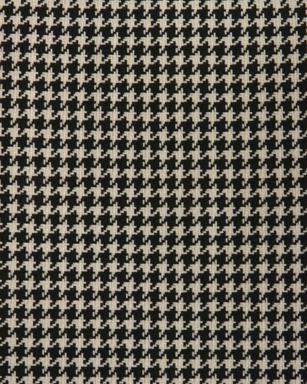 Sett med 2 spisestoler Mørkt tre Houndstooth-mønster Kryssfiner Polyester Armlener Rundt formet ryggstøtte Retro og moderne stil
