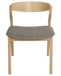 Miniatyrbillede 5 af 9: Spisebordsstol Lyst Træ Houndstooth Sæt af 2 Spisestole Klassiske Spisestuestol Buet Ryglæn Retro Design Træstole til Spisebord