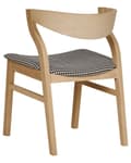 Miniatyrbillede 6 af 9: Spisebordsstol Lyst Træ Houndstooth Sæt af 2 Spisestole Klassiske Spisestuestol Buet Ryglæn Retro Design Træstole til Spisebord
