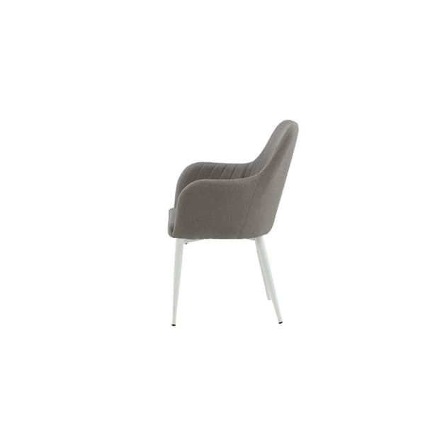 2 x Comfort spisestuestoler med armlener grå.