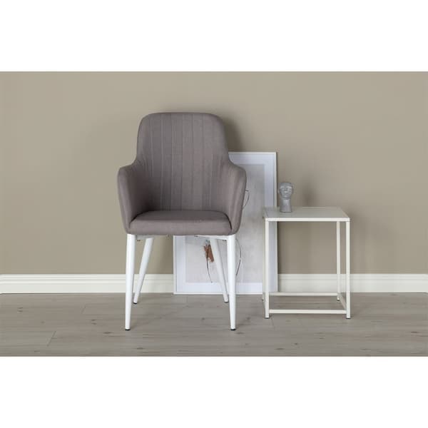 2 x Comfort spisestuestoler med armlener grå.