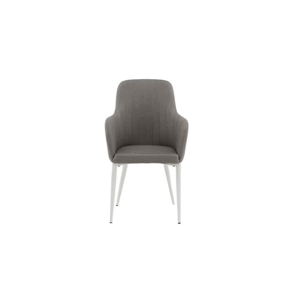 2 x Comfort spisestuestoler med armlener grå.