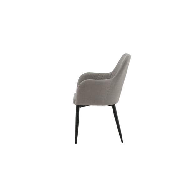 2 x Comfort spisestuestoler med armlener grå.