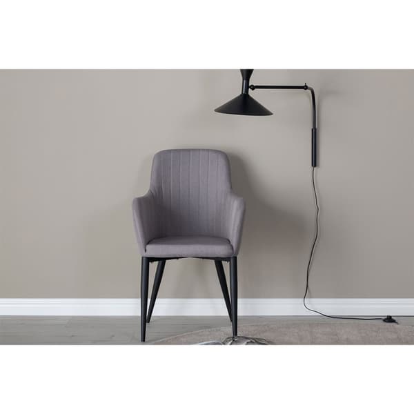 2 x Comfort spisestuestoler med armlener grå.