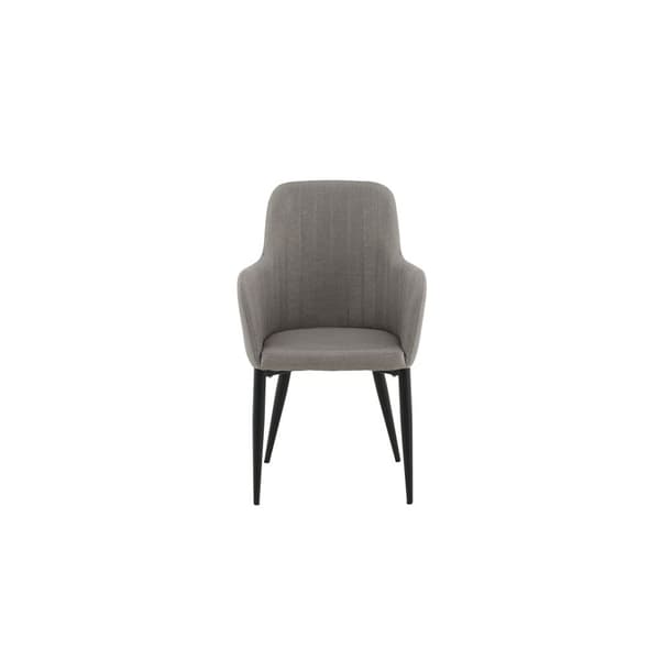 2 x Comfort spisestuestoler med armlener grå.