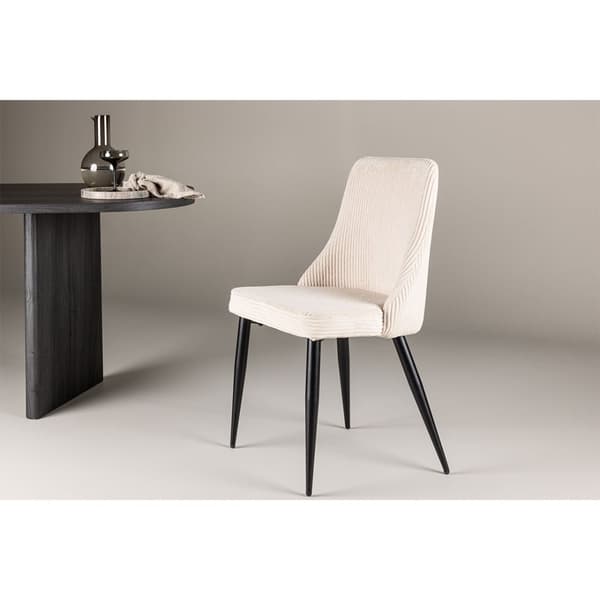 2 x Leone spisestuestoler fløyel beige.