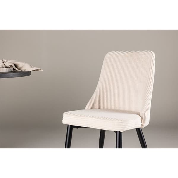 2 x Leone spisestuestoler fløyel beige.