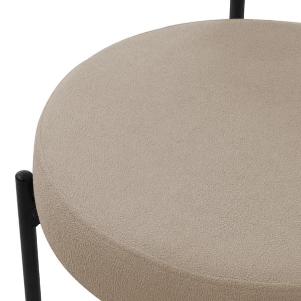 Matstol set om 2 med teddy tyg med ryggstöd brun Köksstol ML-Design