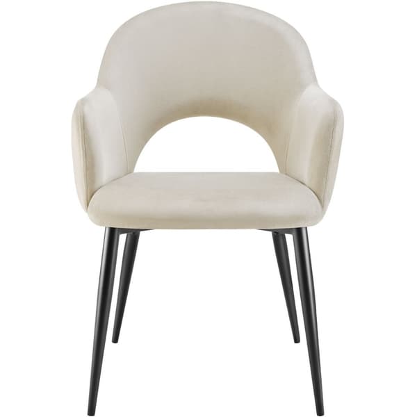 Stol Sachel, velour, polstret, 120 kg - creme,Sæt med 6 stk.
