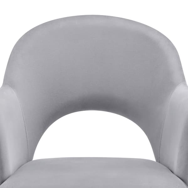 Stol Sachel, velour, polstret, 120 kg - lysegrå,Sæt med 2 stk.